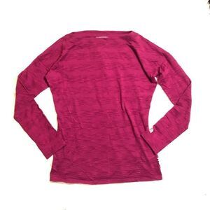 THE‎ NORTHFACE HEATHERED FUSCHIA LONGSLEEVED TOP M